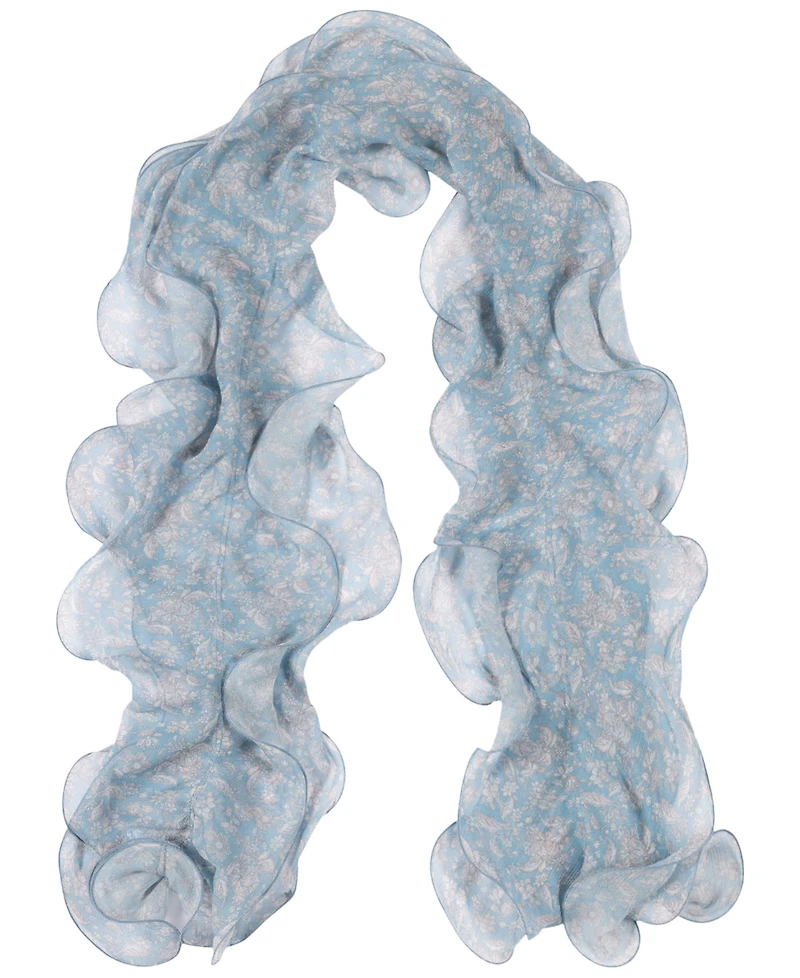 Lauren Ralph Lauren Floral Double Ruffle Scarf