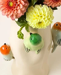 Uncommon Goods Birds on Log Ceramic Vase