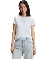 Boss by Hugo Women's Cotton-Jersey Monogram Slim-Fit T-Shirt