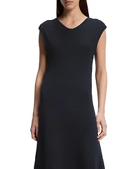 Boss by Hugo Women's Boucle Yarn Slim-Fit Ribbed Dress