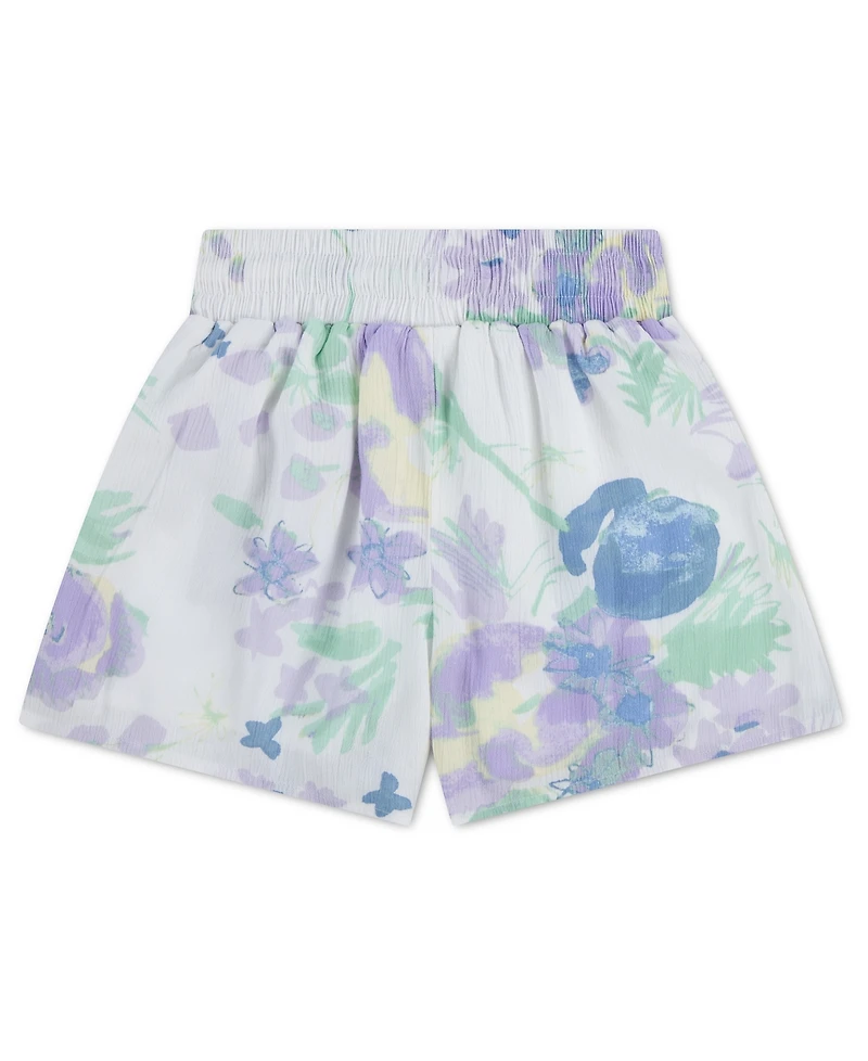 abercrombie kids Girls' Pull-On Floral Flared Shorts