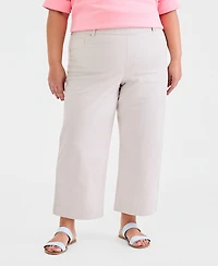 Style & Co Plus High-Rise Shaping Cropped Jeans, Macy's Exclusive