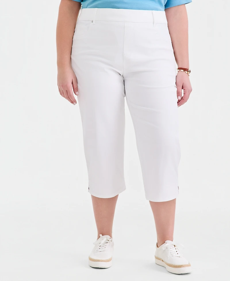 Style & Co Plus High-Rise Shaping Capri Jeans, Macy's Exclusive
