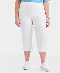Style & Co Plus High-Rise Shaping Capri Jeans, Macy's Exclusive