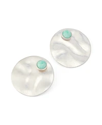 Robert Lee Morris Soho Mother of Pearl Turquoise Disc Earring Jacket