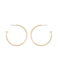 Robert Lee Morris Soho Silver Minimal Medium Hoop Earrings