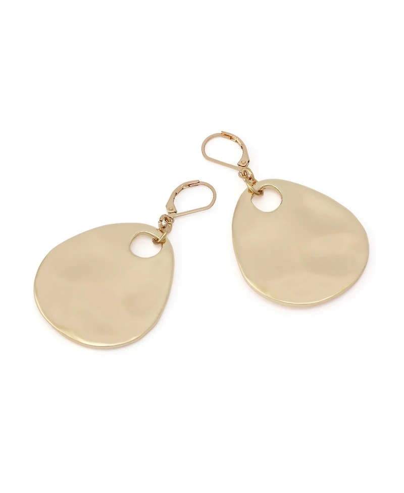 Robert Lee Morris Soho Gold Disc Drop Earrings