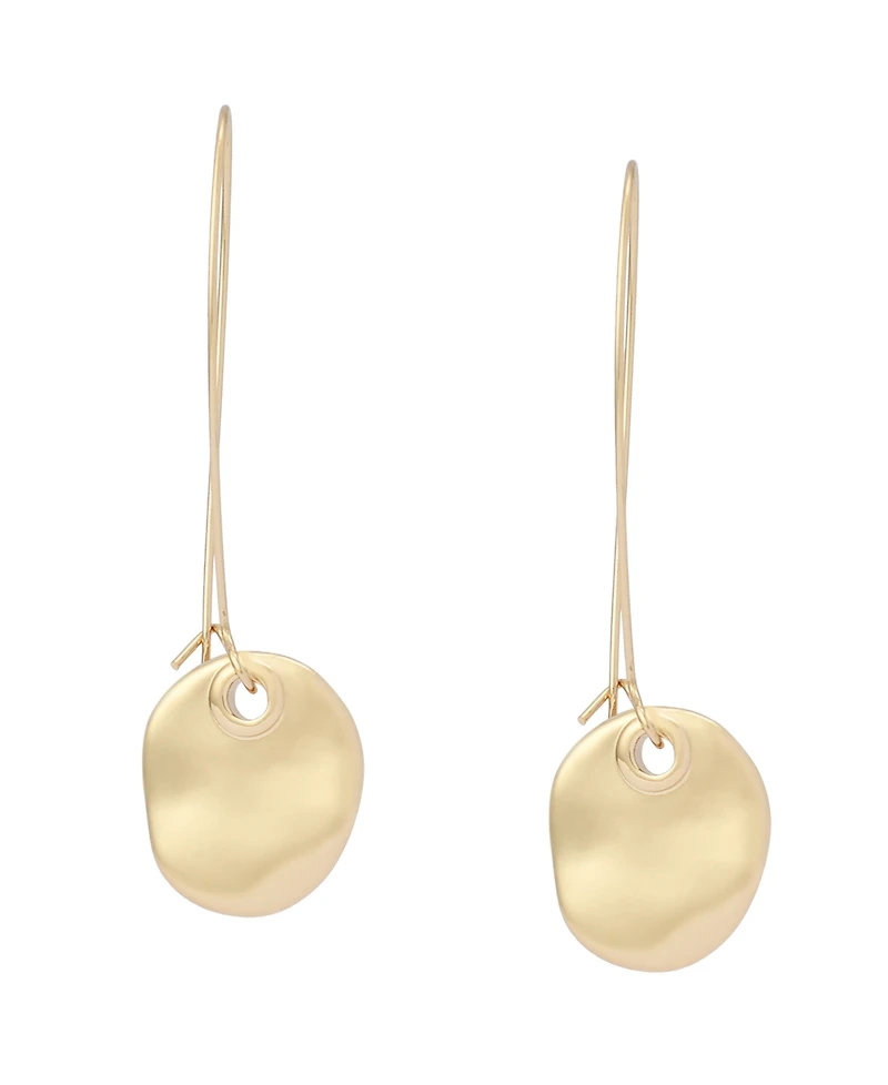 Robert Lee Morris Soho Gold Disc Dangle Earrings