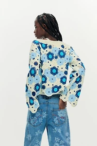 Desigual Women's Crochet with flowers sweater