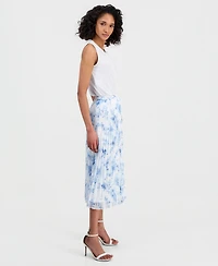 Anne Klein Women's Pull-On Pleated Midi Skirt