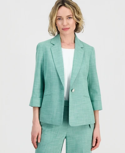 Kasper Women's 3/4-Sleeve Notch-Lapel Blazer