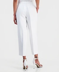 Anne Klein Women's Drawstring Linen-Blend Pants