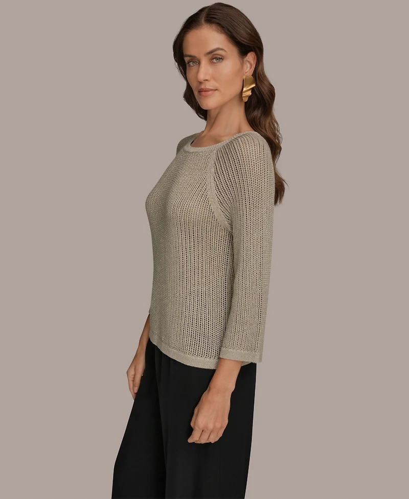 Donna Karan New York Petite Crew Neck Sweater