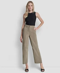 Dkny Women's Sueded Fuji Two-Button Cargo Pants