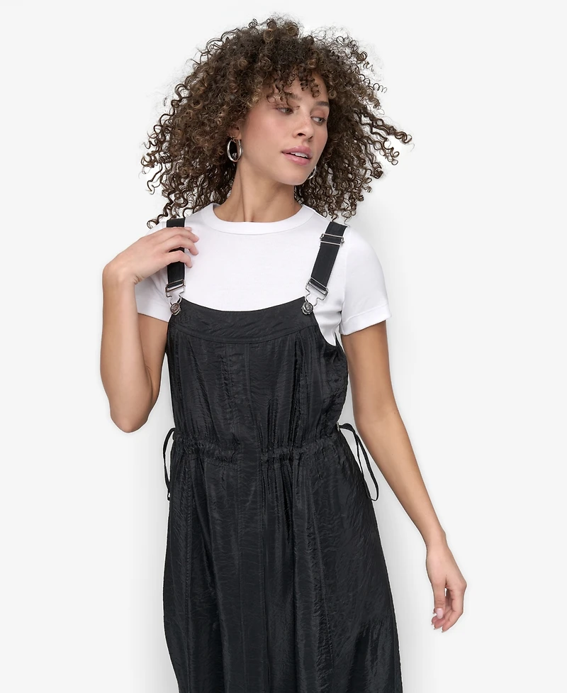 Dkny Women's Drawstring Overall Dress