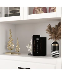 6-Door 2-Drawer Kitchen Storage Cabinet with Movable Shelves,Pantry