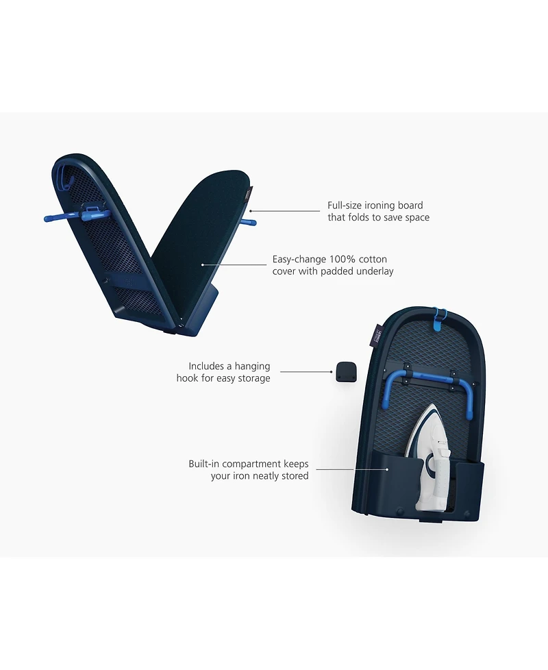 Joseph Joseph Pocket Max Plus Folding Table-Top Ironing Board