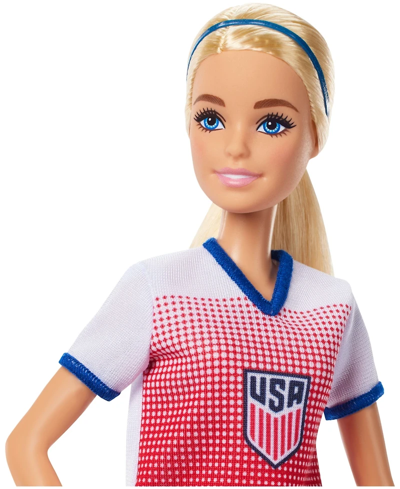 Barbie Careers Ussf Soccer Fashion Doll Dressed in Removable Sport-Themed Outfit
