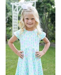 Florence Eiseman Big Girls Printed Knit Tulip Twirl Dress