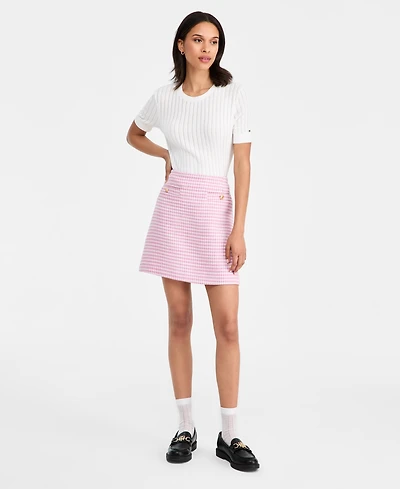 Tommy Hilfiger Women's Tweed Short Skirt