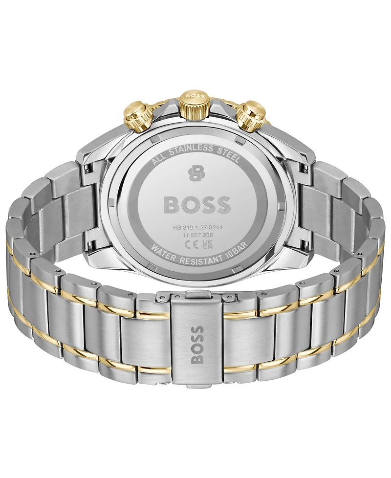 Hugo Boss Men's Sealiner Quartz Chrono Two Tone Stainless Steel Watch, 44mm