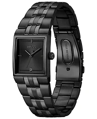Hugo Boss Men's Strivo Quartz Ionic Plated Black Steel Watch, 25.6mm