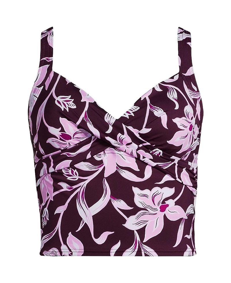 Lands' End Women's V-Neck Wrap Midkini Top