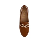Revanta Patent Faux Leather Loafers