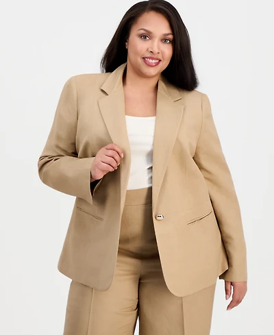 Kasper Plus Notch Collar Jacket
