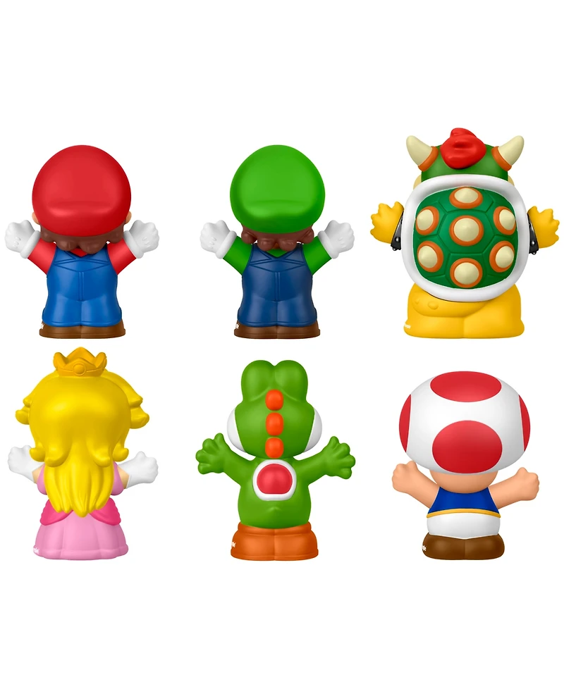 Fisher Price Little People My Mario Figure 6-Pack Toy Set for Toddlers and Kids
