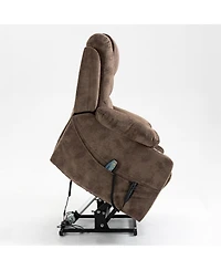 Boyel Living Leather Recliner Chair with 2 Cup Holder, Lounge Chair Power Lift Chair Relax Sofa Chair