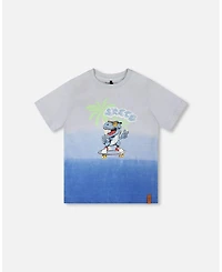 Deux par Boy Cotton Jersey T-Shirt with Print Gradient - Toddler