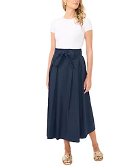 1.state Women's Box Pleated With Waist Tie Skirt
