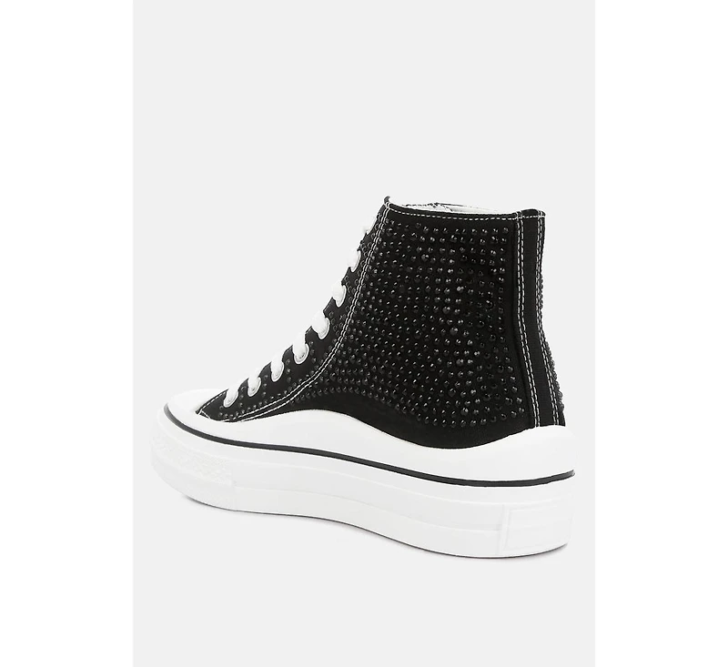 Asuka Rhinestone Embellished Ankle-Length Sneakers