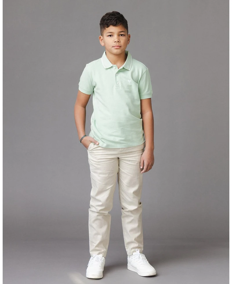 Hope & Henry Toddler Boys Organic Short Sleeve Knit Pique Polo Shirt