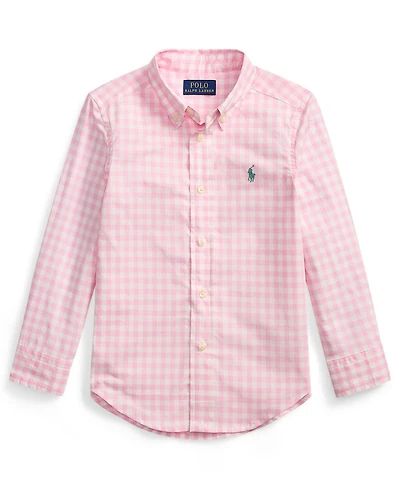 Polo Ralph Lauren Boys' 2-7 Plaid Button-Down Poplin Shirt