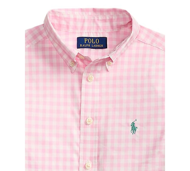 Polo Ralph Lauren Boys' 8-20 Plaid Poplin Long-Sleeve Shirt