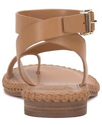 Vince Camuto Women's Libahs Braided Toe-Loop Round Toe Flat Sandals