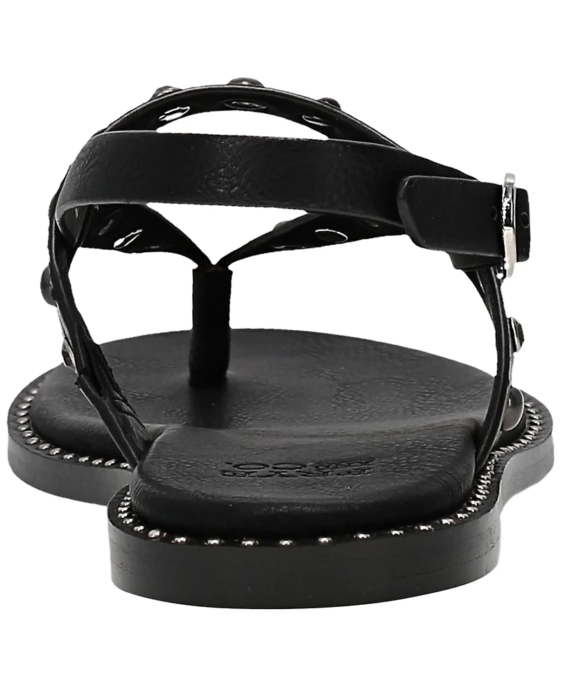 Frye and Co. Women's Bucky Studded Thong Round Toe Sandals