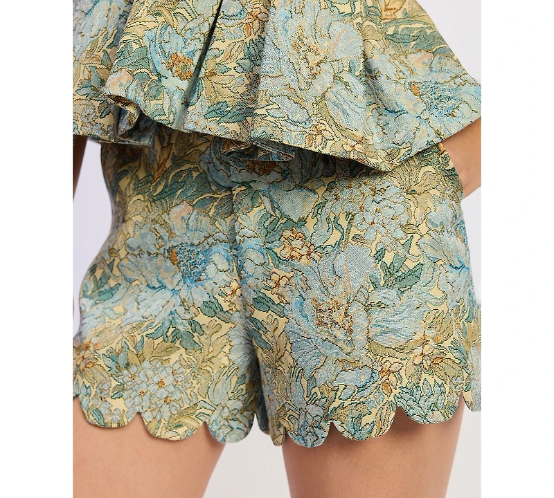 En Saison Women's Kenna High-Rise Shorts