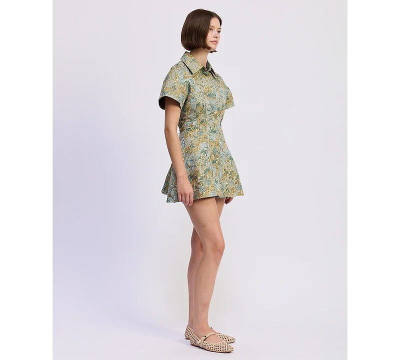 En Saison Women's Kenna Short-Sleeve Shirt Dress