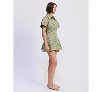 En Saison Women's Kenna Short-Sleeve Shirt Dress