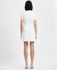 French Connection Women's Short-Sleeve Square Neck Mini Dress