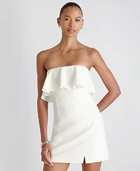 French Connection Women's Whisper Strapless Frill Mini Dress