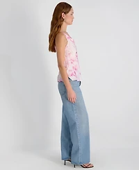 French Connection Women's Ennis Satin Cowl Neck Top