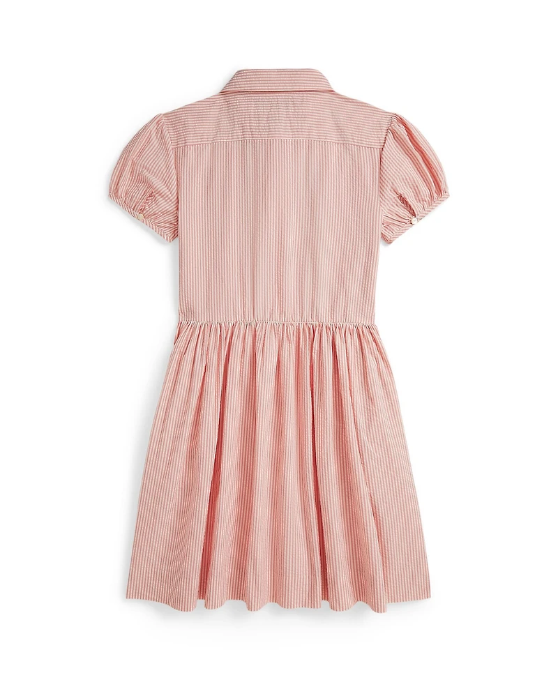 Polo Ralph Lauren Girls' 7-16 Striped Club Collar Seersucker Dress