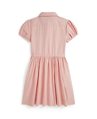 Polo Ralph Lauren Girls' 7-16 Striped Club Collar Seersucker Dress