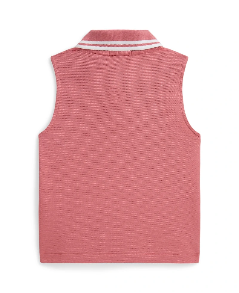 Polo Ralph Lauren Girls' 7-16 Stretch Mesh Half-Zip Boxy Shirt