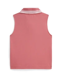 Polo Ralph Lauren Girls' 7-16 Stretch Mesh Half-Zip Boxy Shirt