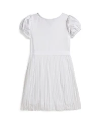 Polo Ralph Lauren Girls' 7-16 Round Neck Pleated Stretch Ponte Dress